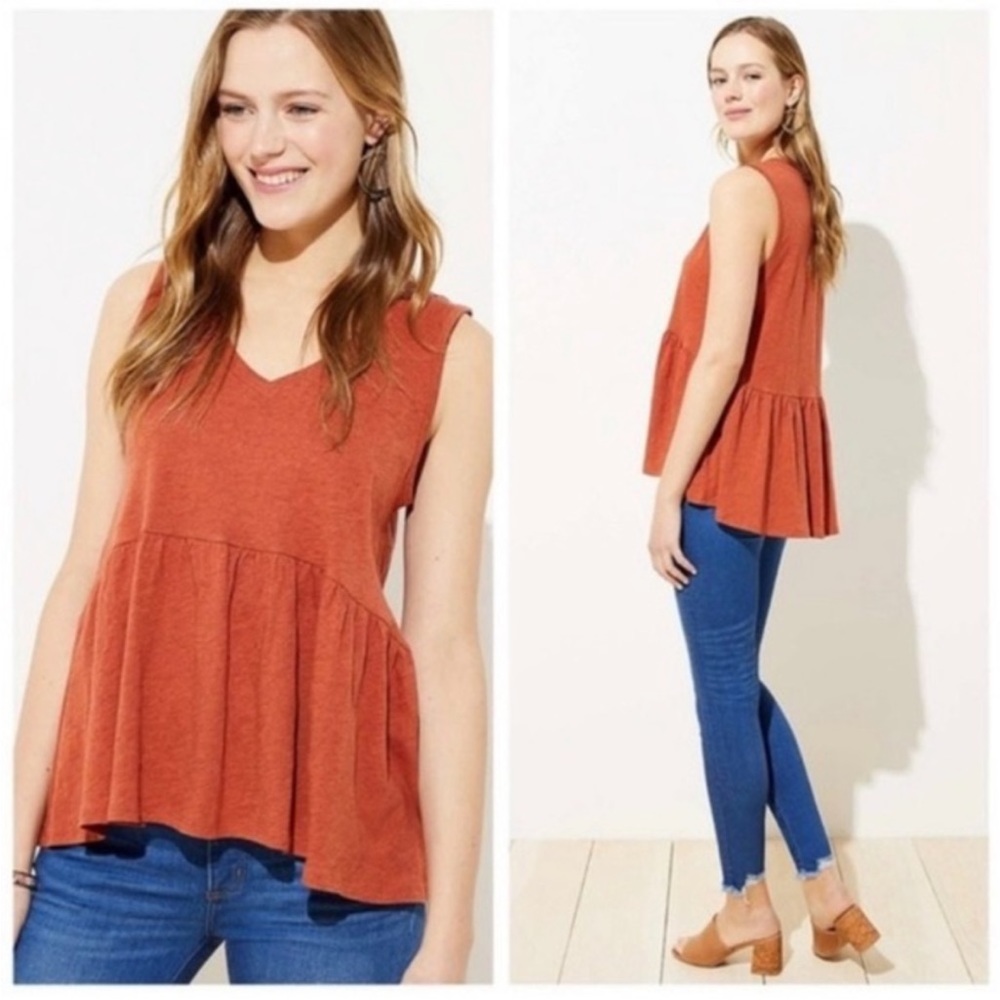 Loft Vintage Soft Peplum Tank